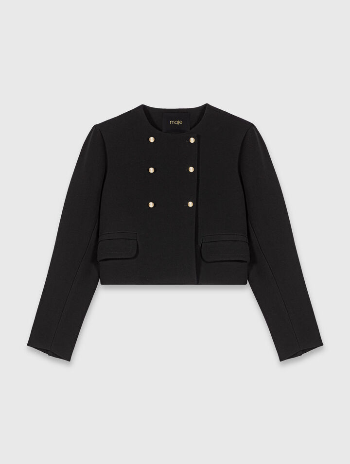 Veste courte avec boutons dorés