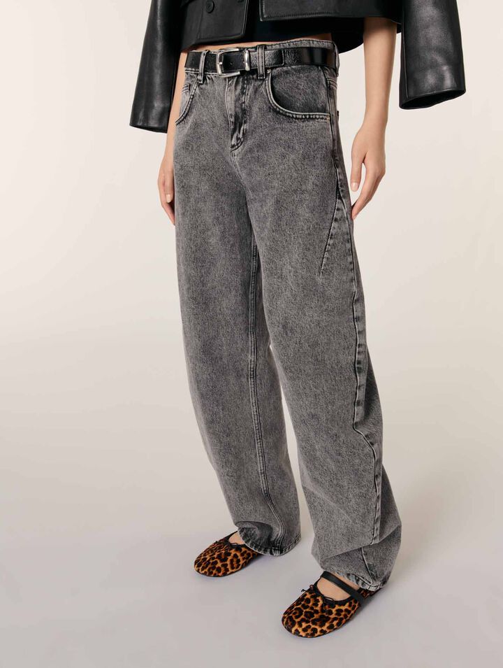 Ceinture en cuir et boucle carrée