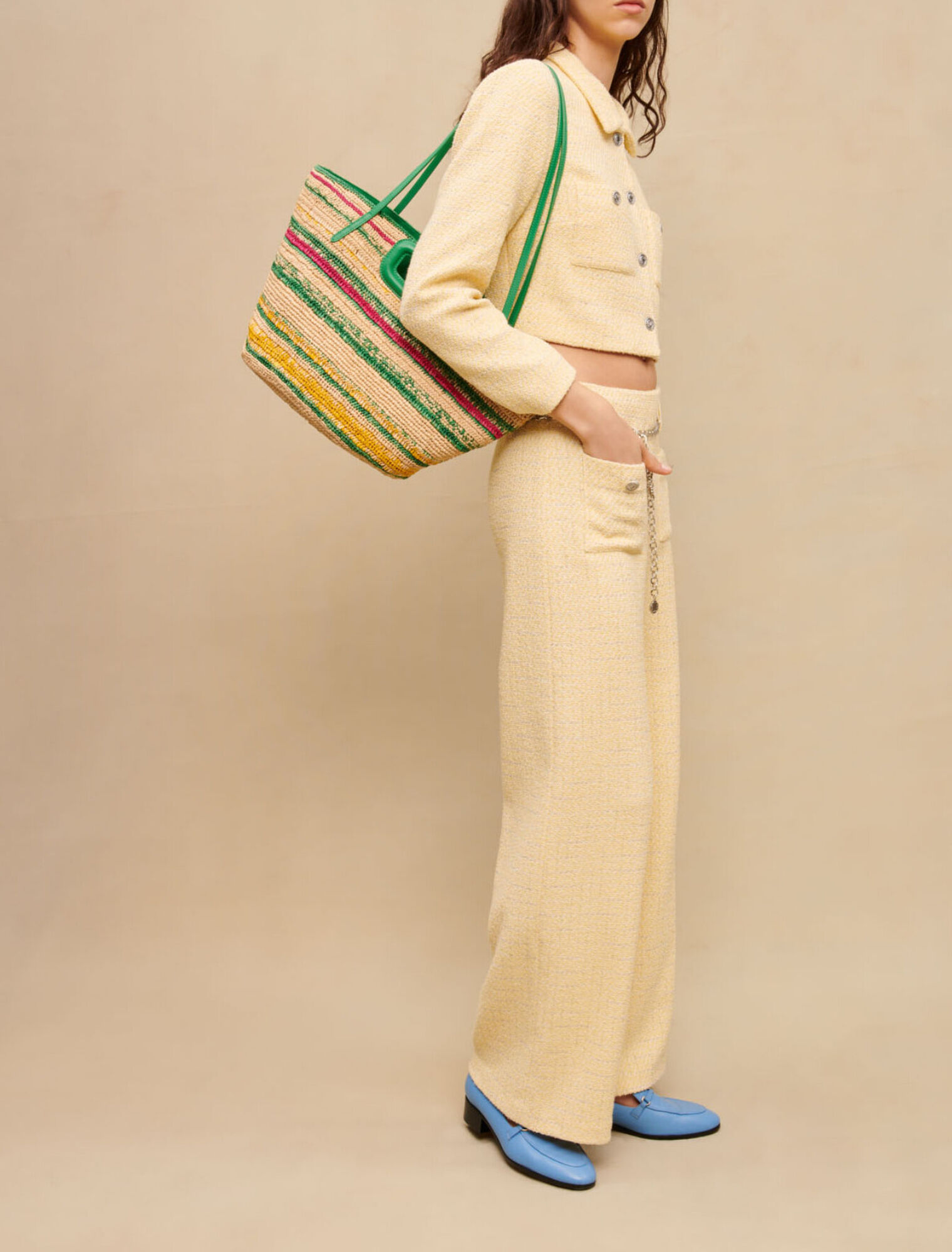 Veste de tailleur courte en tweed