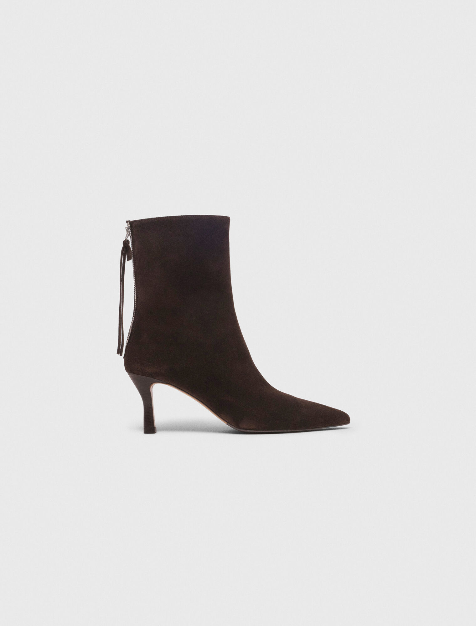 Bottines zippées en suède