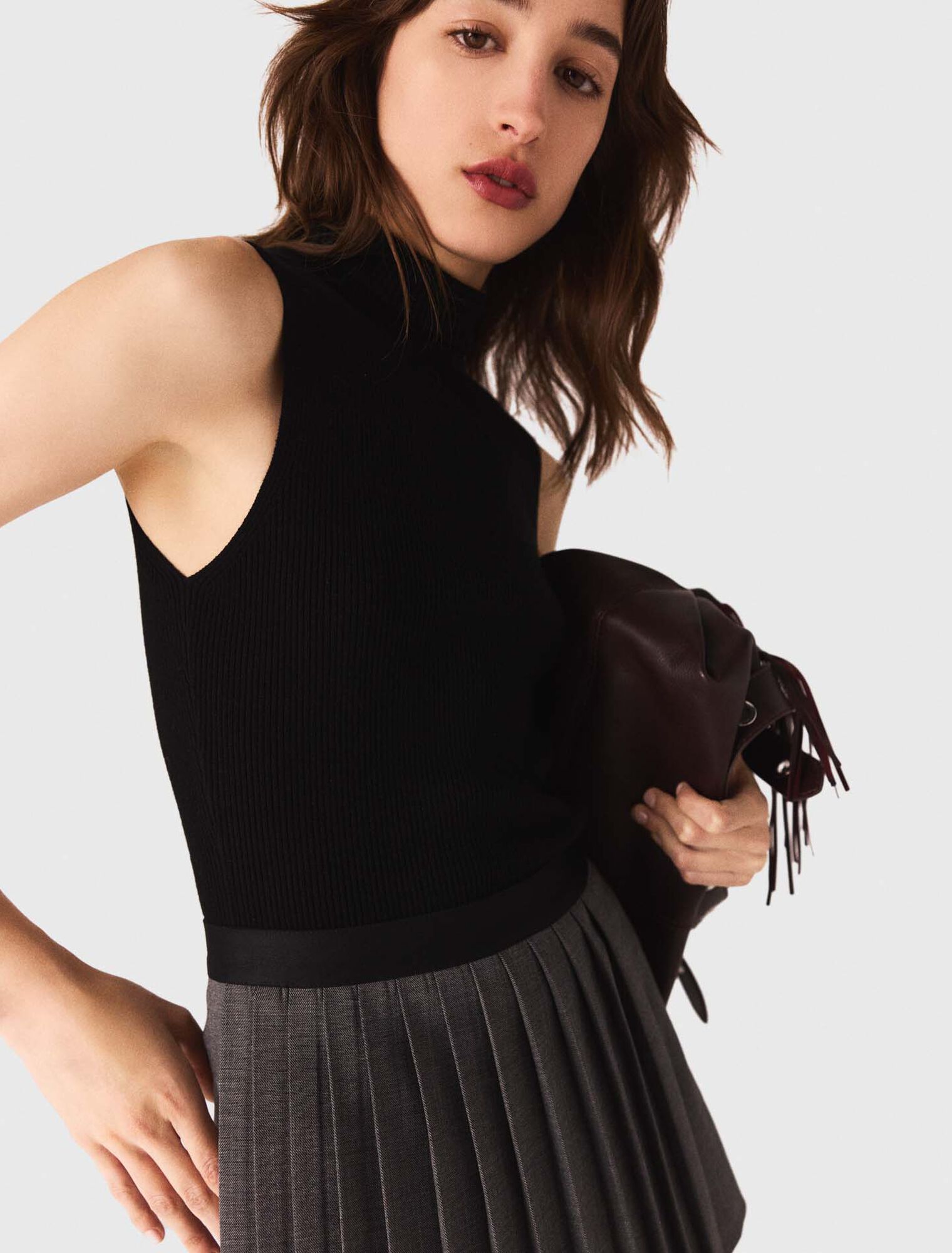 Top en maille sans manches