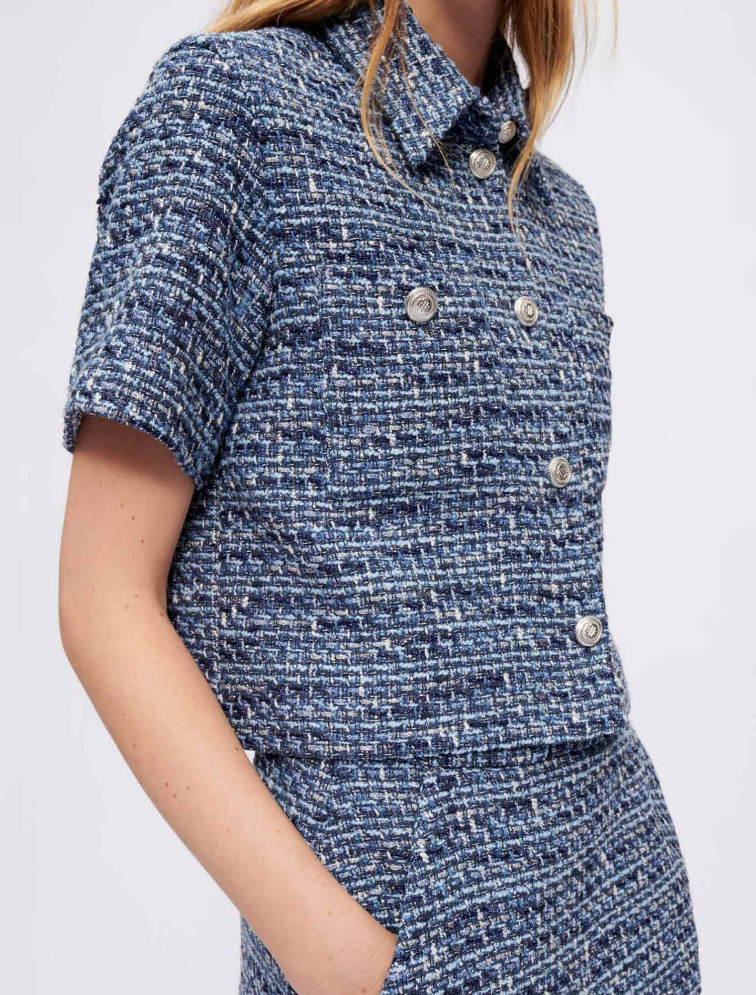 Chemise en tweed chiné
