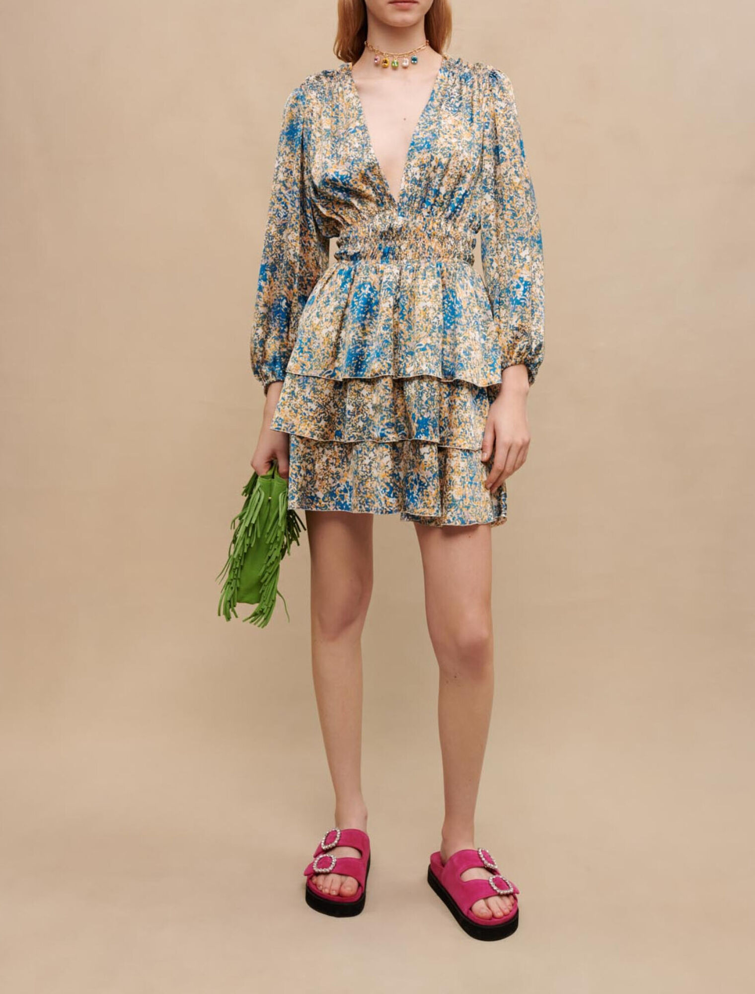 Robe courte imprimé abstrait