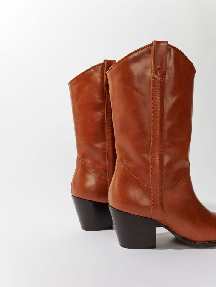 Bottes western en cuir
