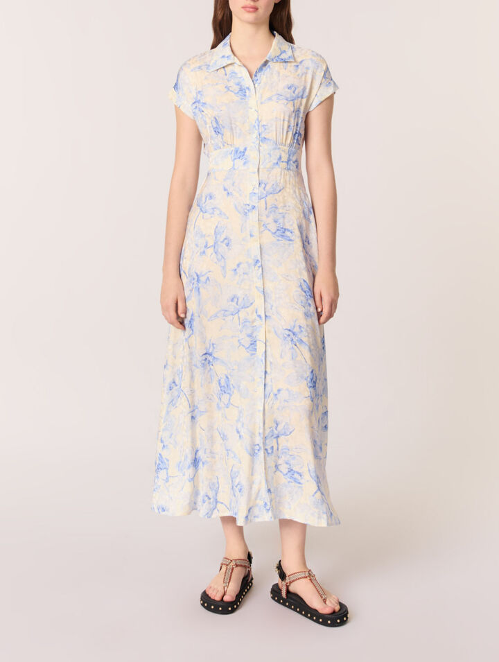 Robe longue imprim&eacute;e