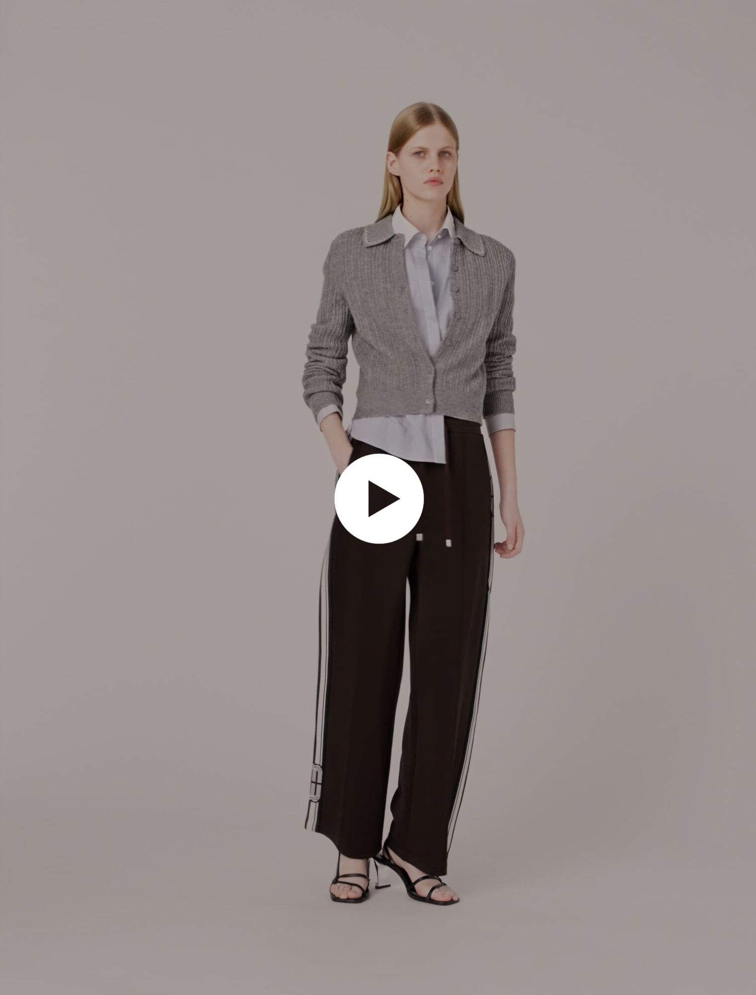 Pantalon avec bandes droites