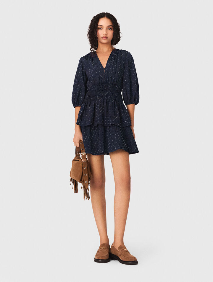 Robe &agrave; volants et strass