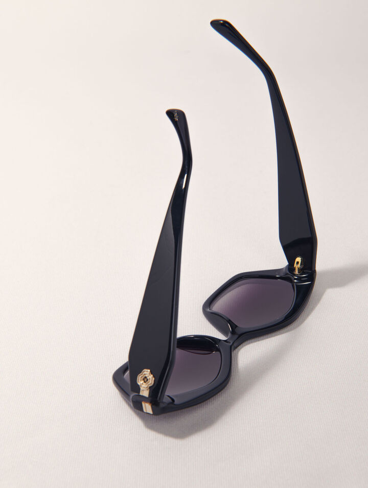 Lunettes cat eye en acétate noir
