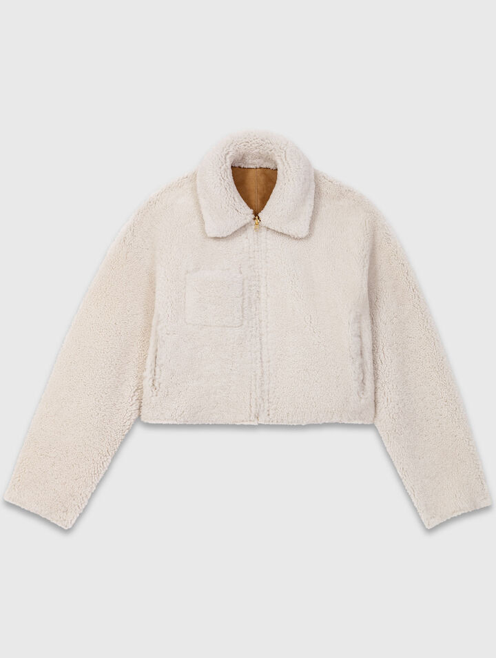 Manteau en peau lainée réversible
