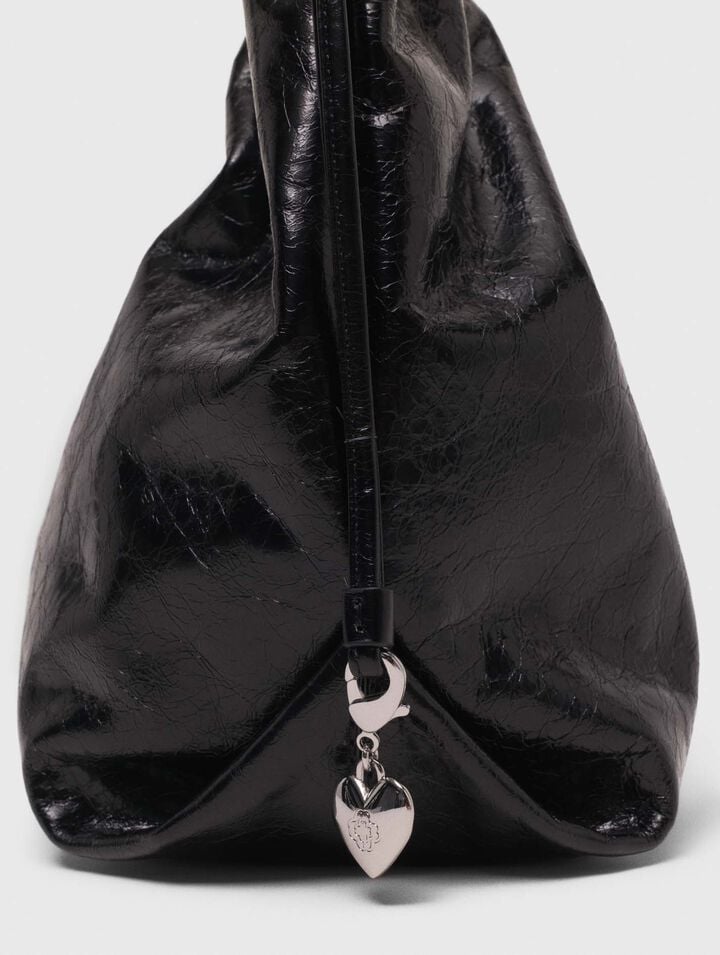 Sac M tote en cuir craquelé