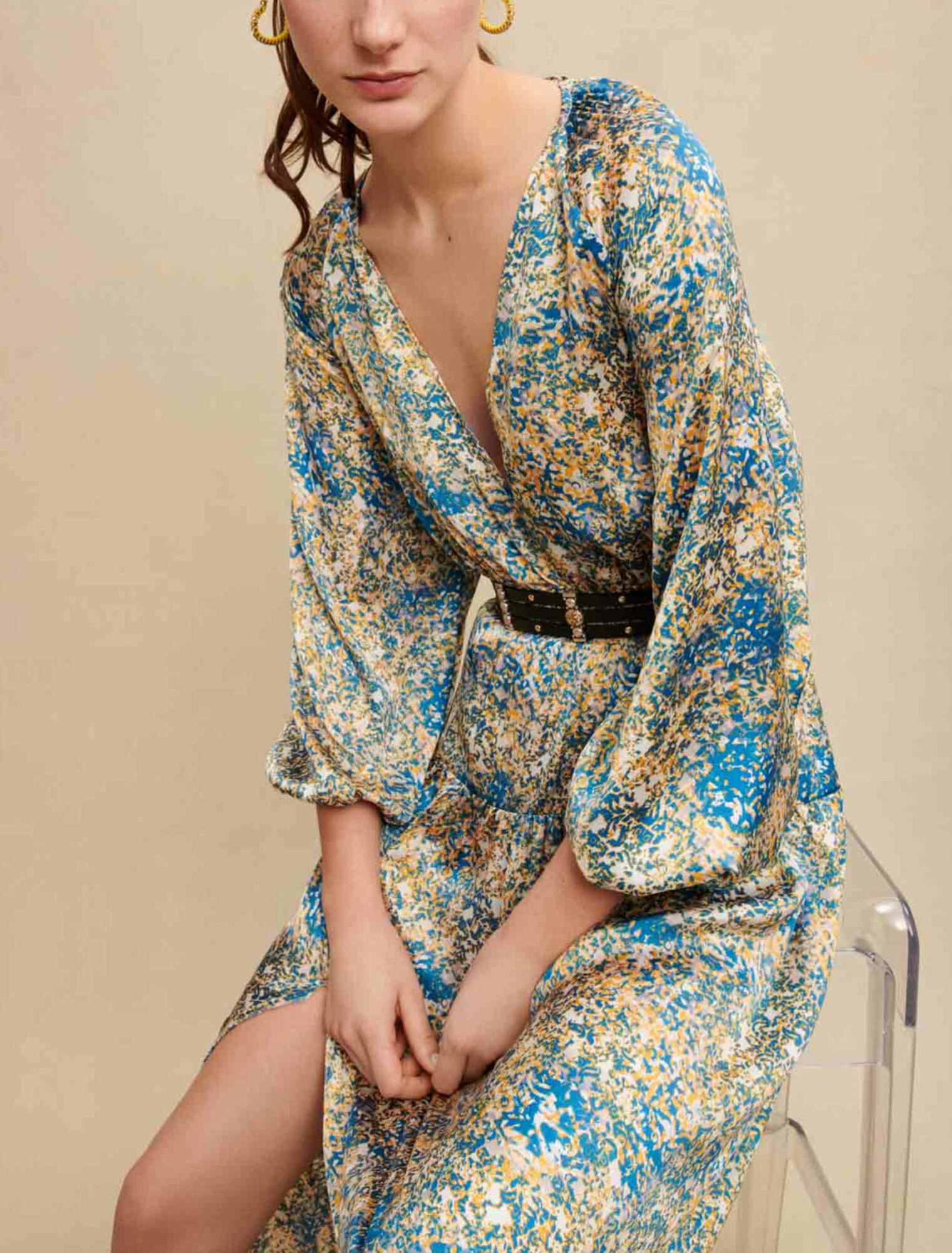 Robe longue imprimée