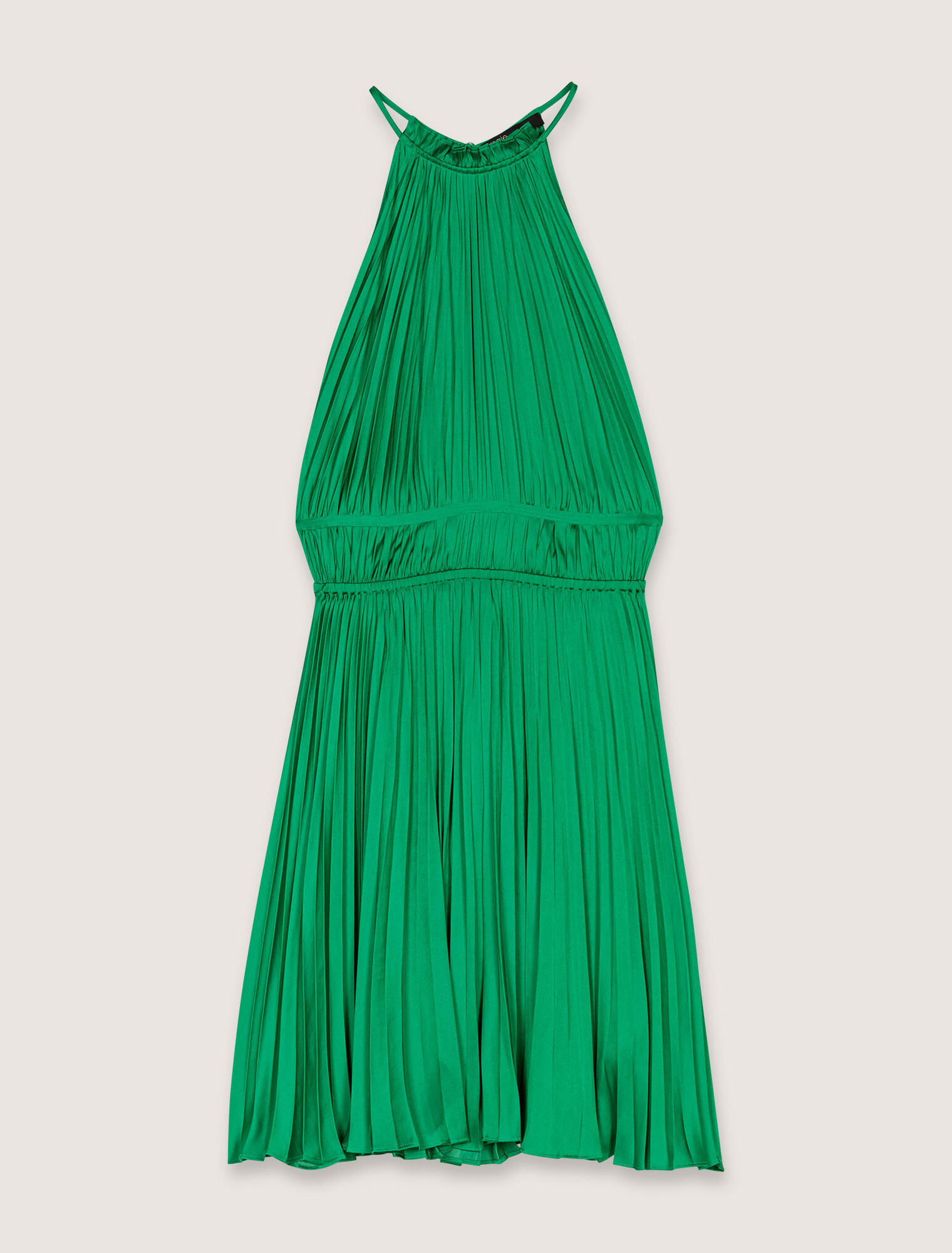 Robe courte plissée dos nu