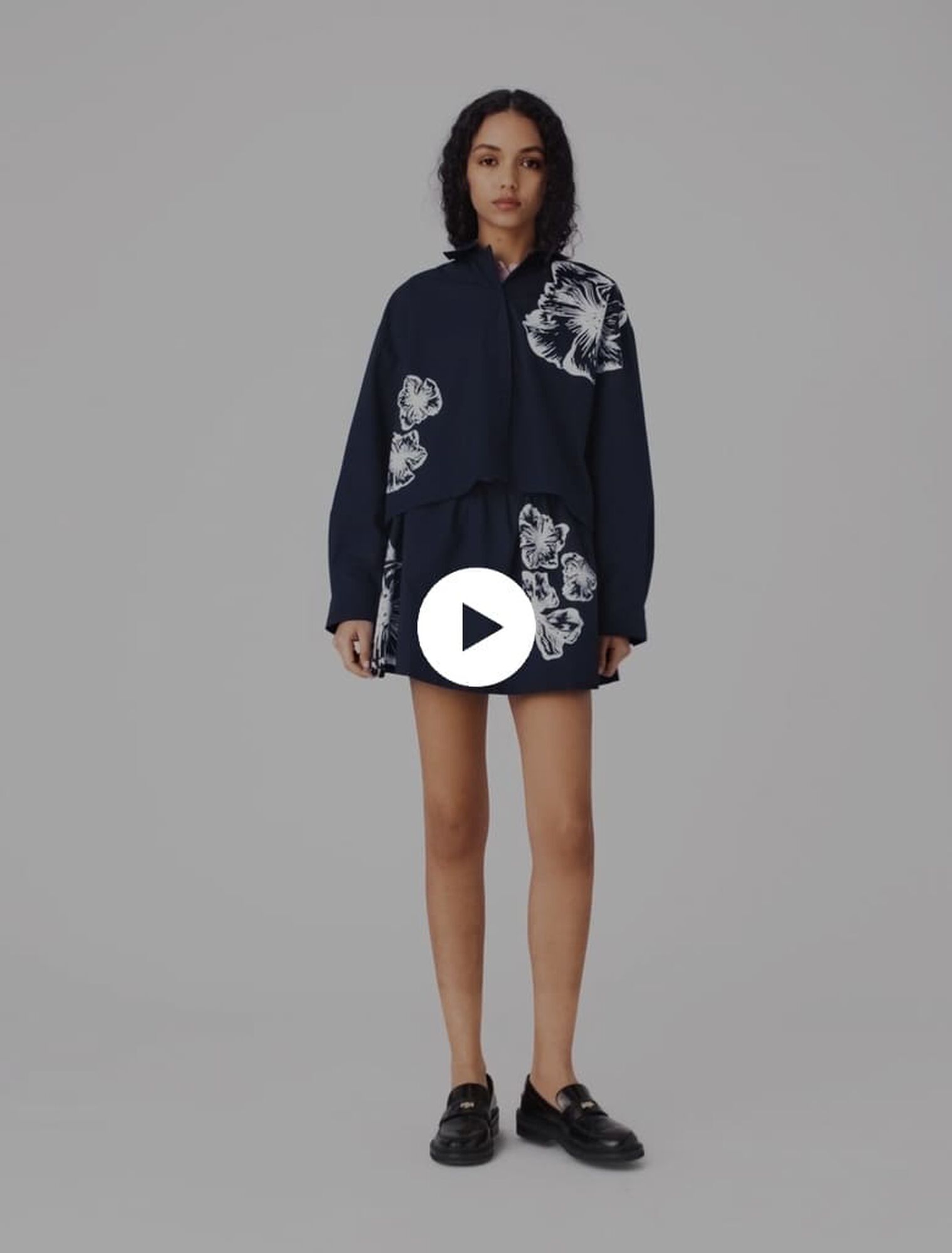 Chemise courte en coton