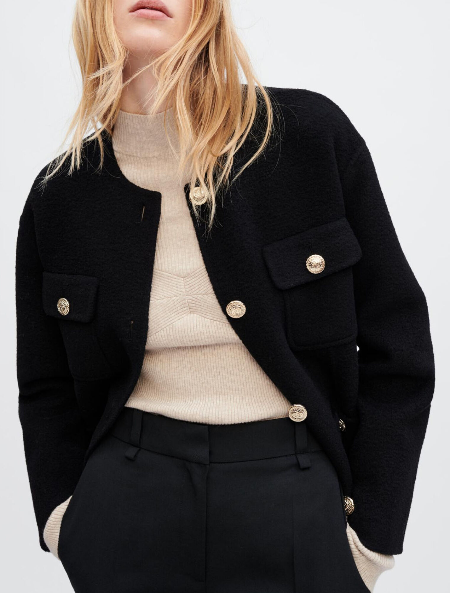 Manteau en double face texturé