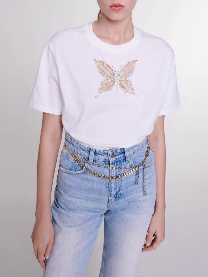 Tee-shirt à strass