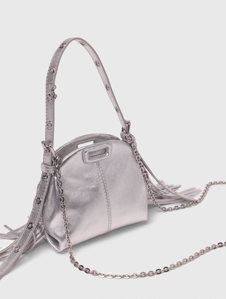 Sac Miss M micro en cuir métallisé