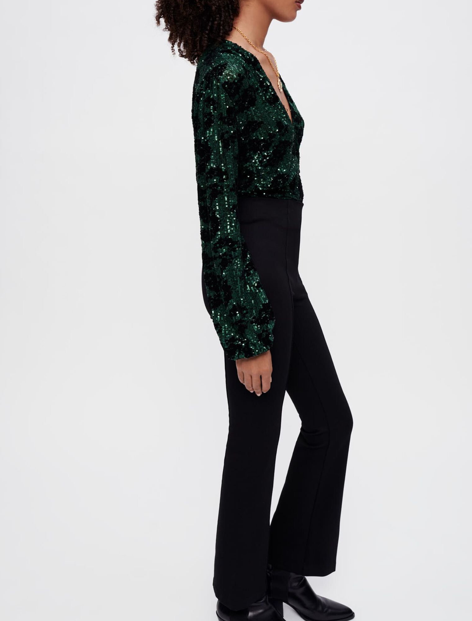 Top entièrement brodé de sequins