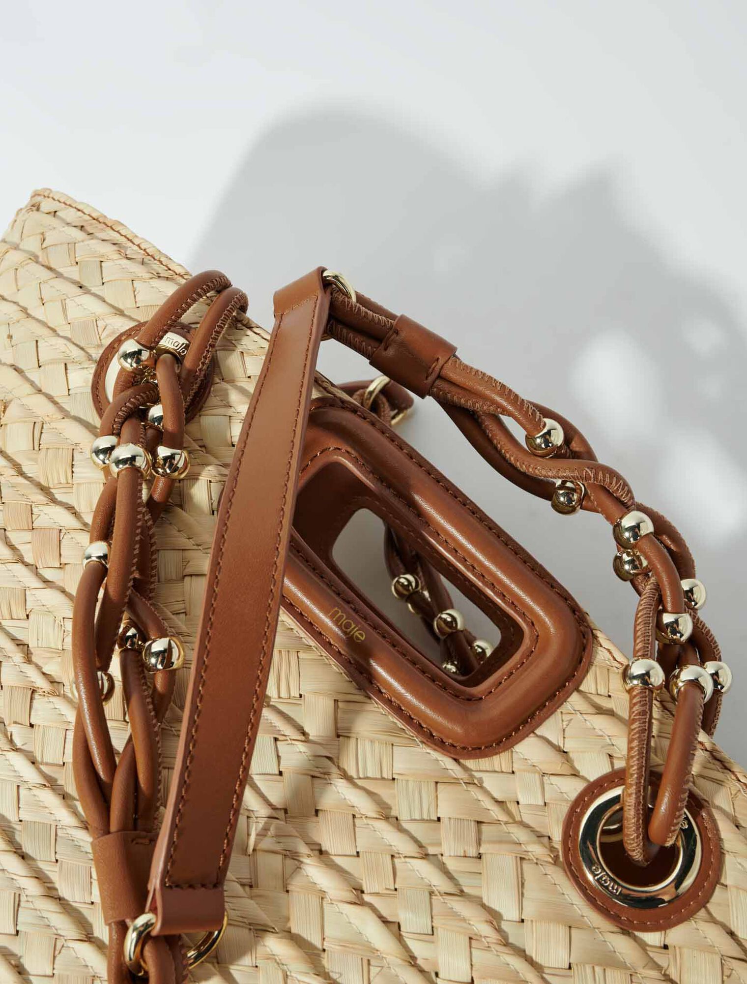 Panier tressé effet raphia