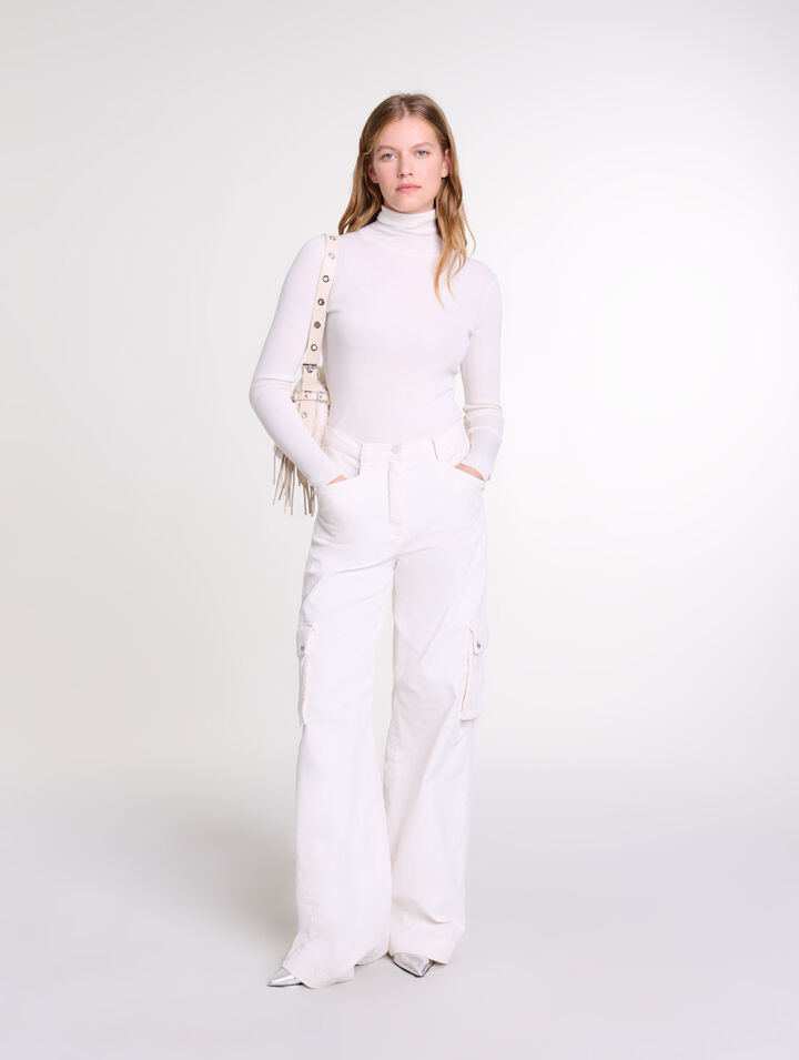 Pantalon cargo en velours