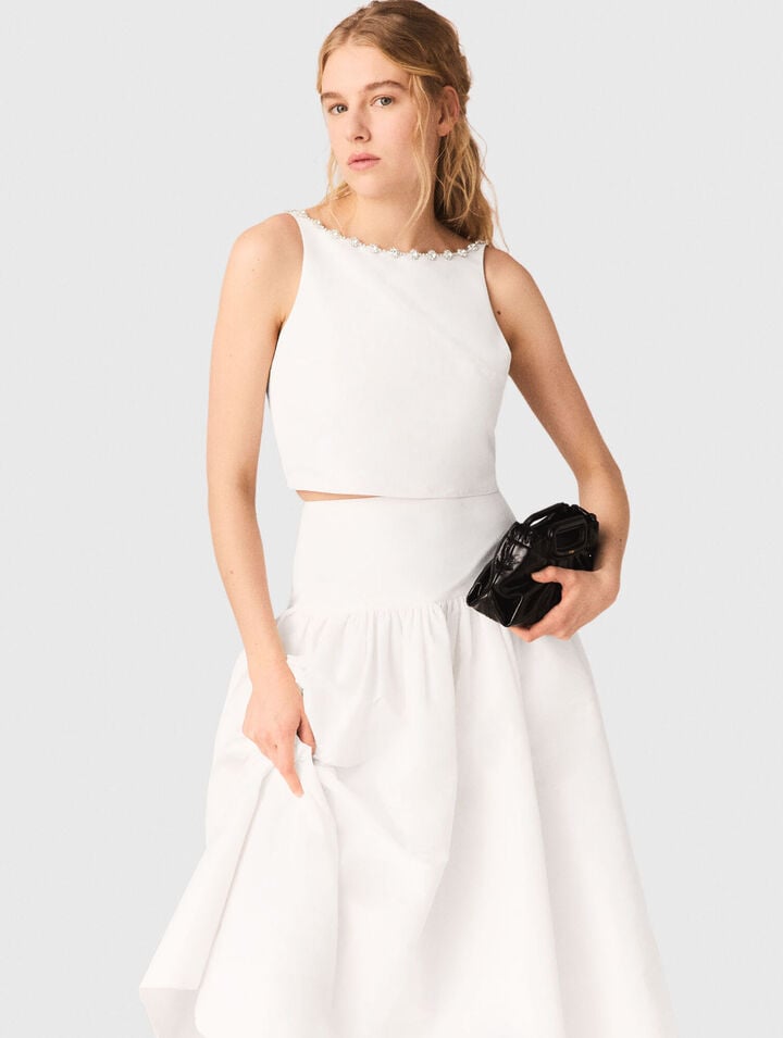 Milpli mini Clutch en cuir craquel&eacute;