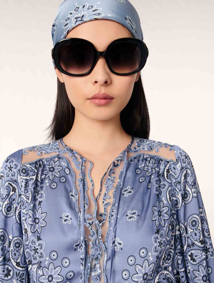 Robe courte fluide imprimée