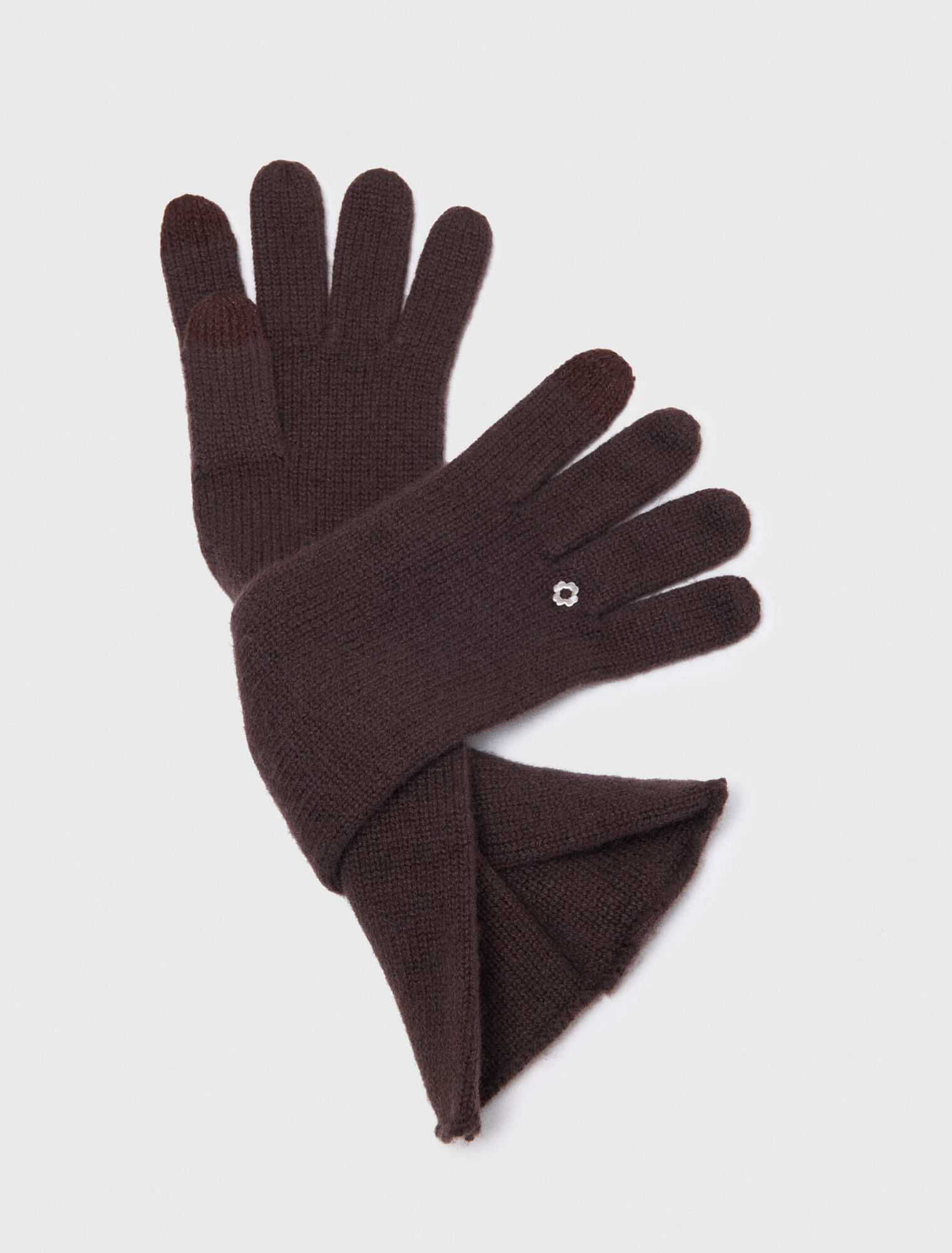 Gants longs en laine et cachemire