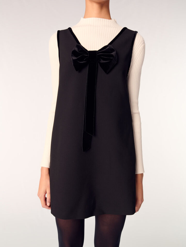 Robe chasuble col velours