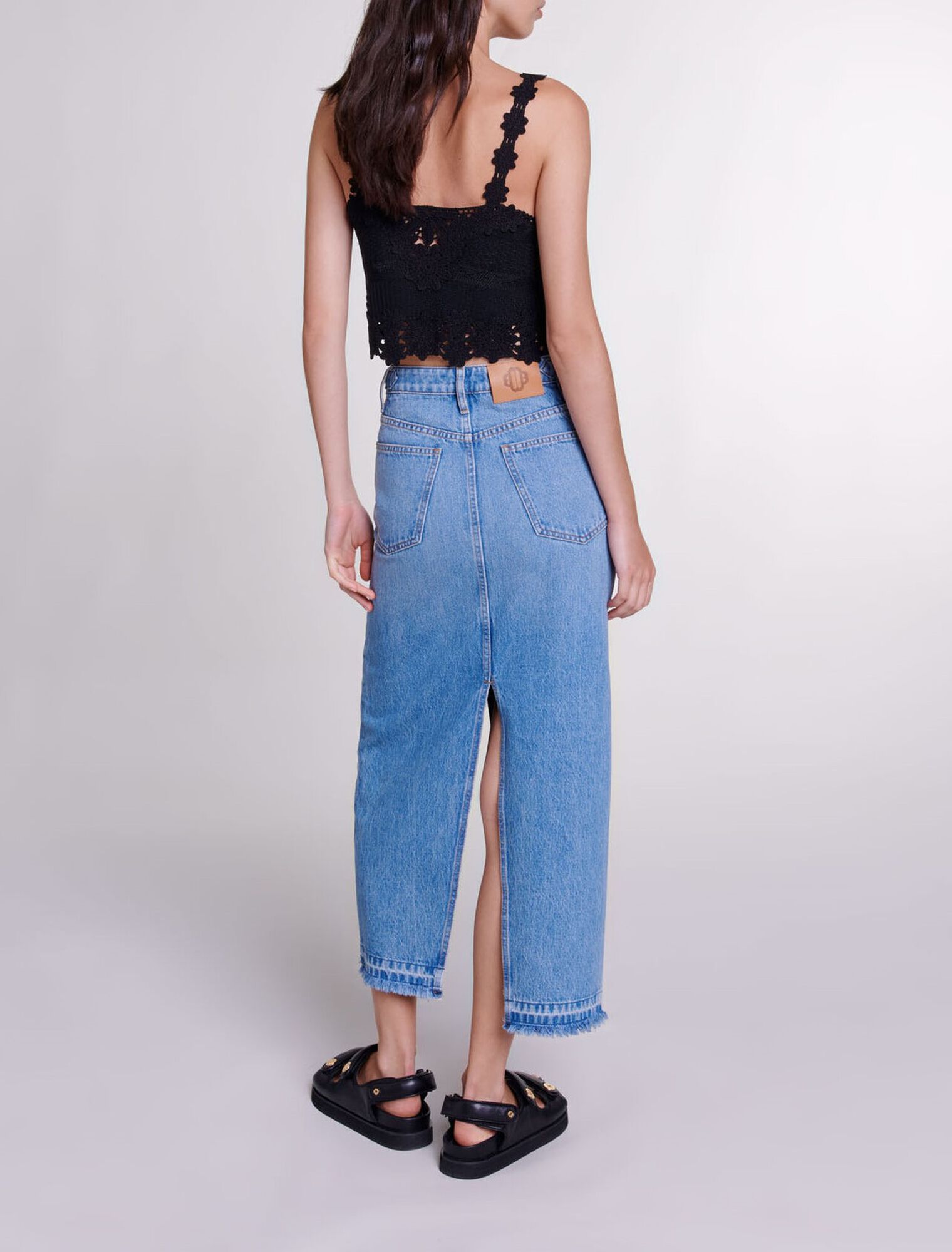Jupe longue en denim