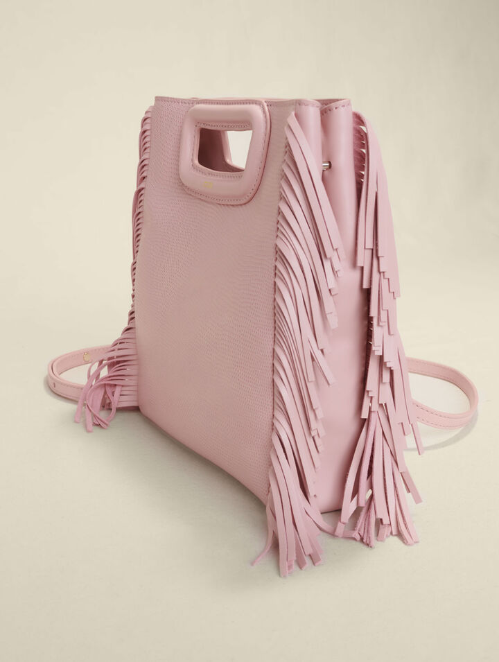 Sac M en cuir embossé lézard