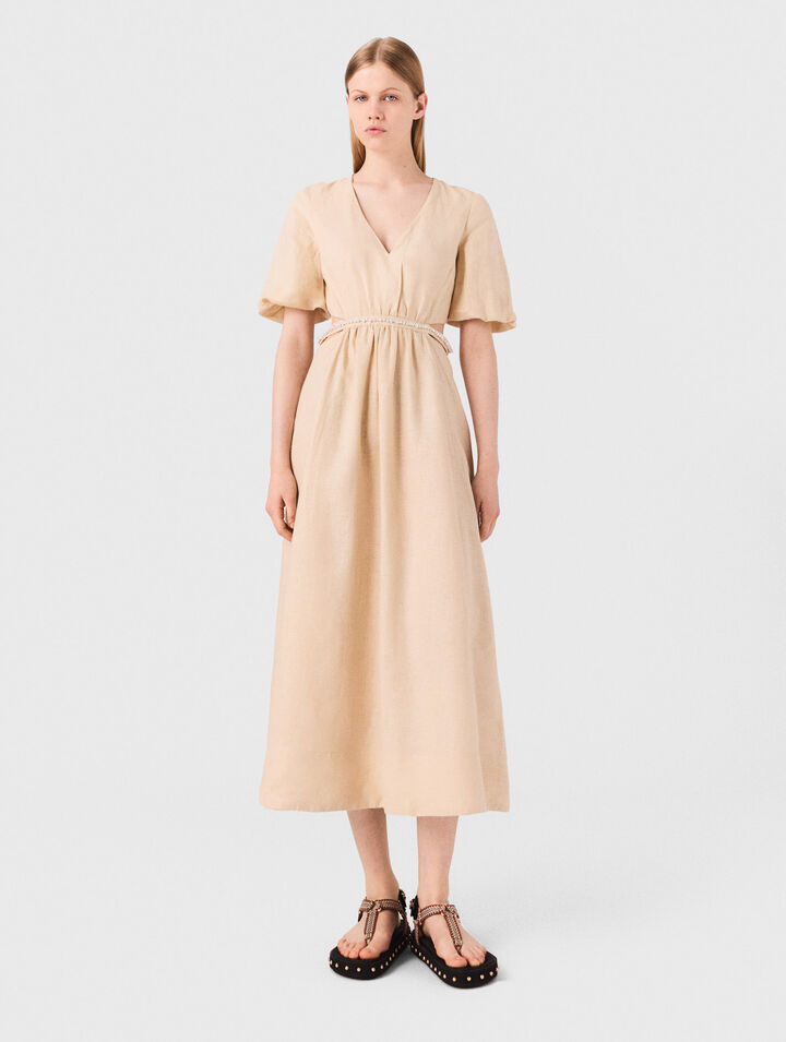 Robe longue en lin