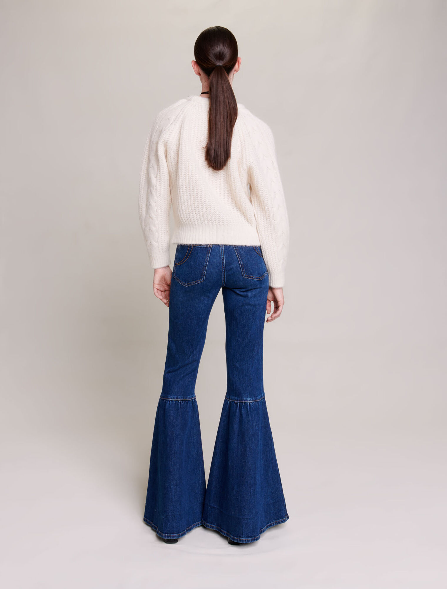 Pull en maille torsadée