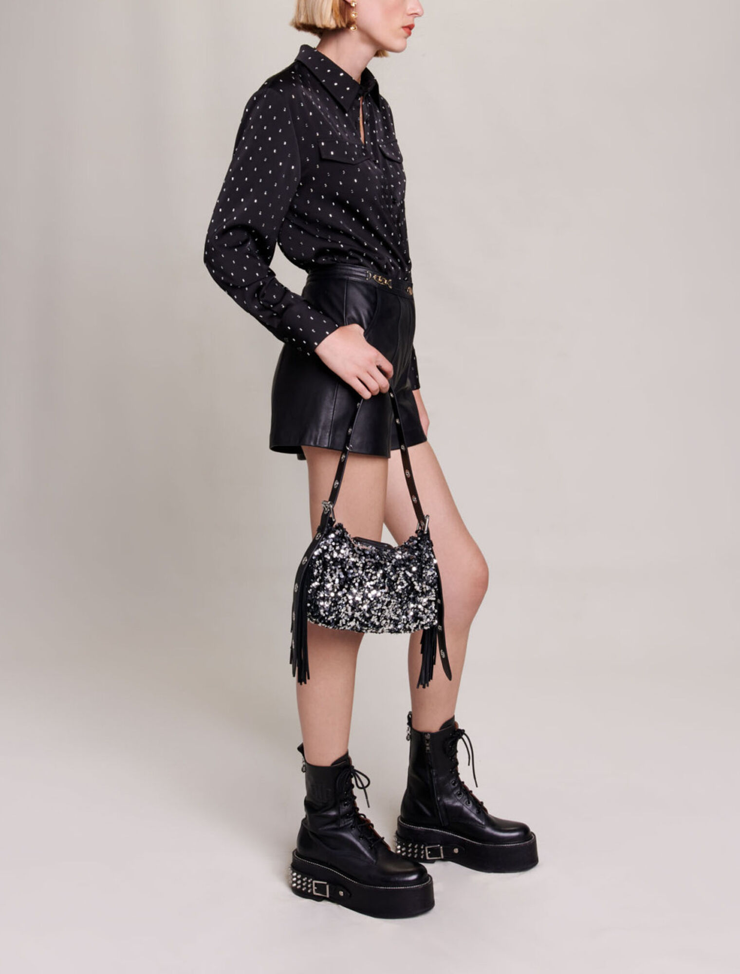 Short en cuir