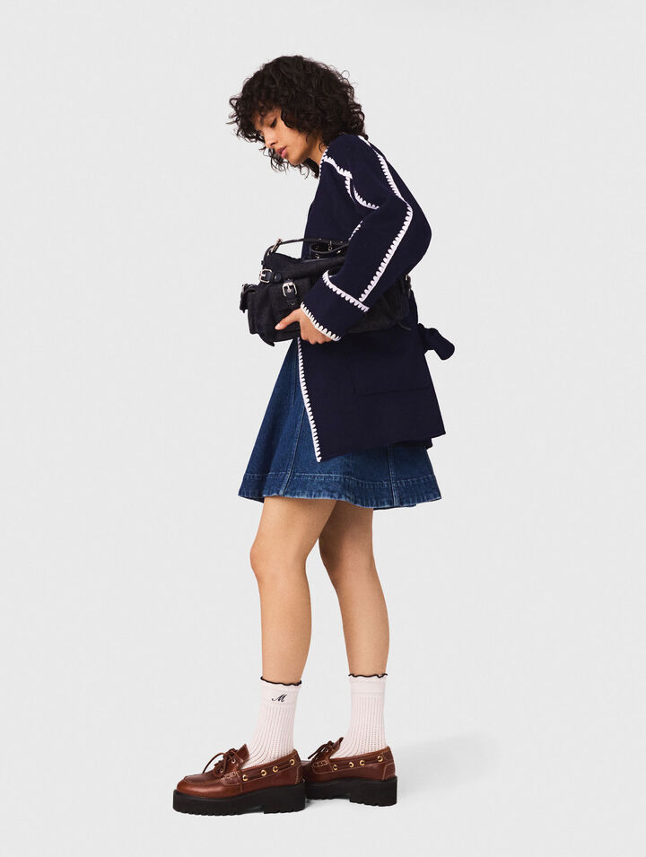 Manteau court double face