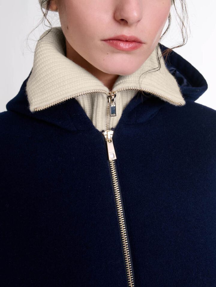 Col zipp&eacute; en laine et cachemire