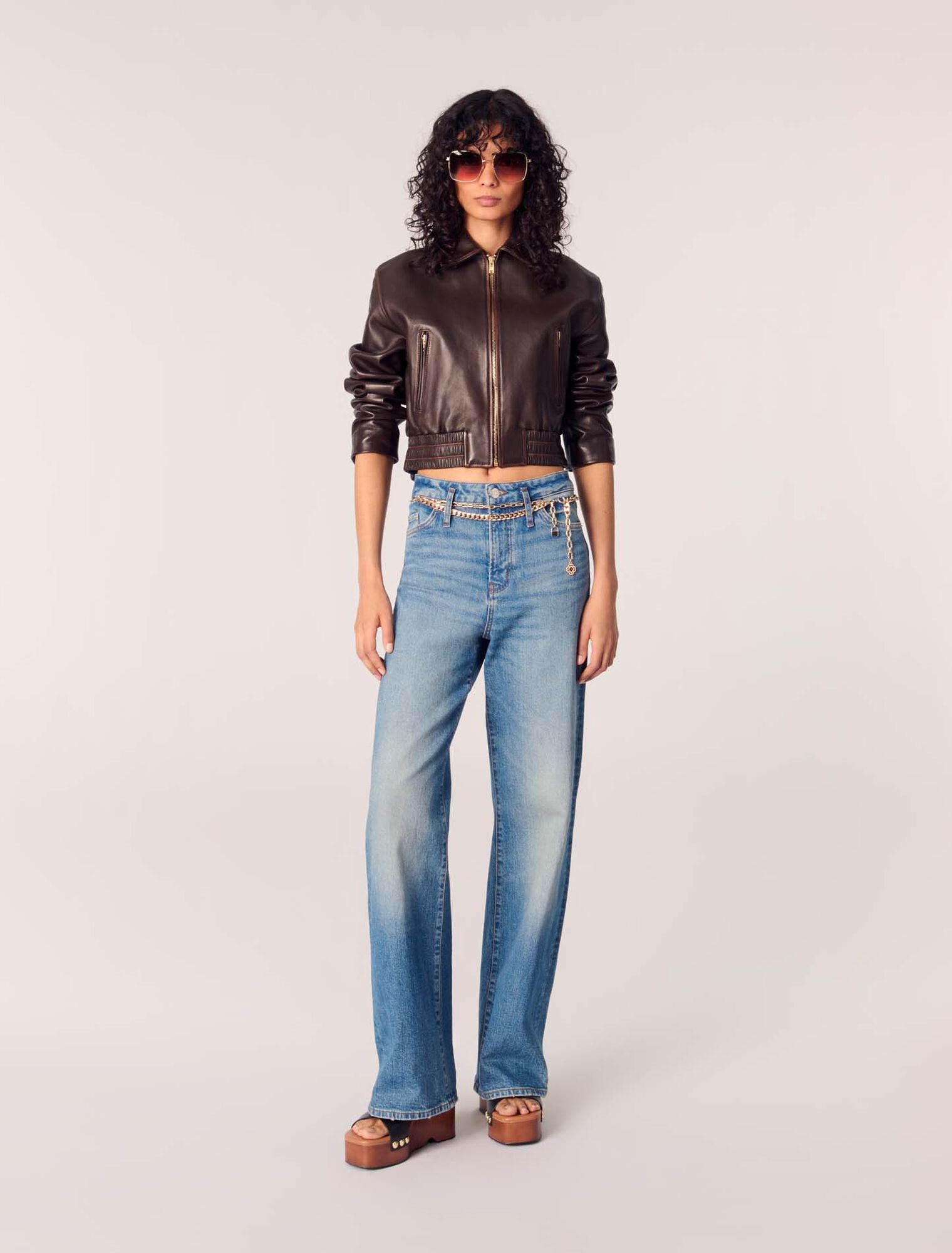Blouson en cuir vintage
