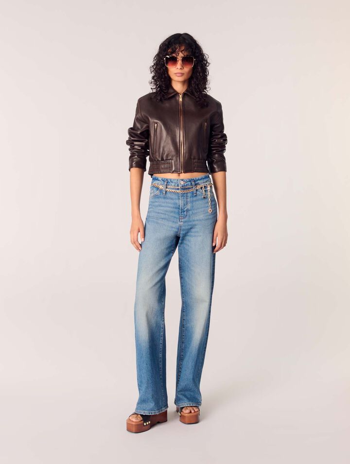 Blouson en cuir vintage