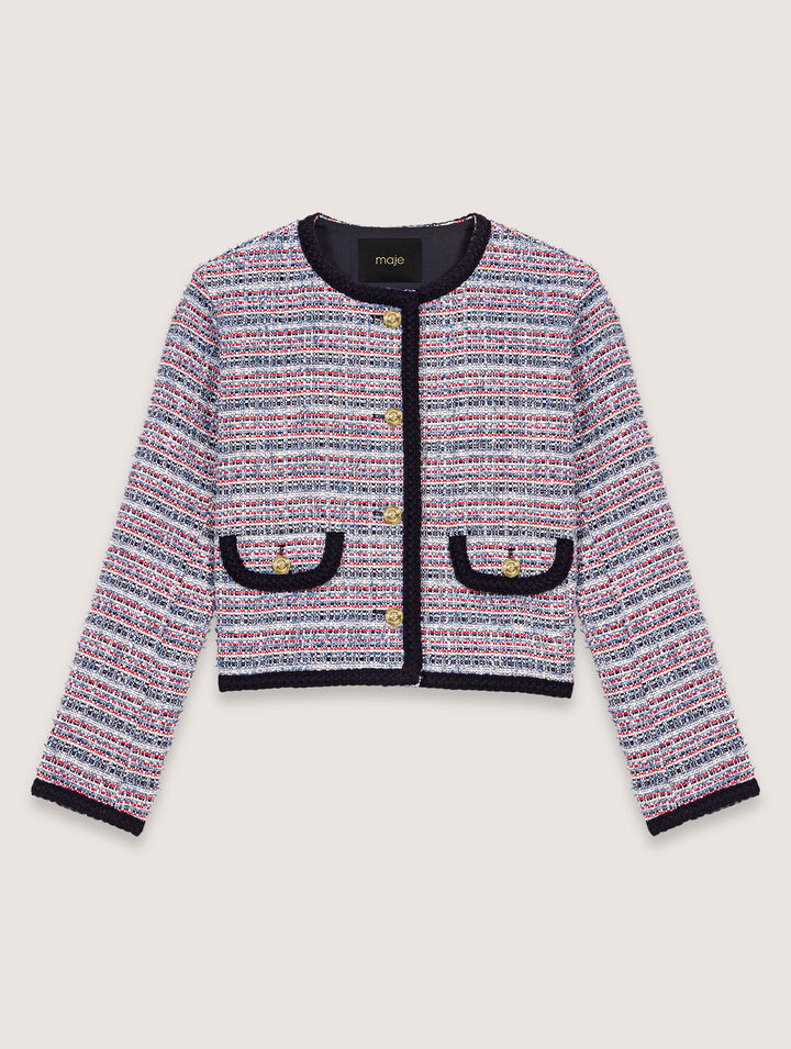 Veste courte en tweed