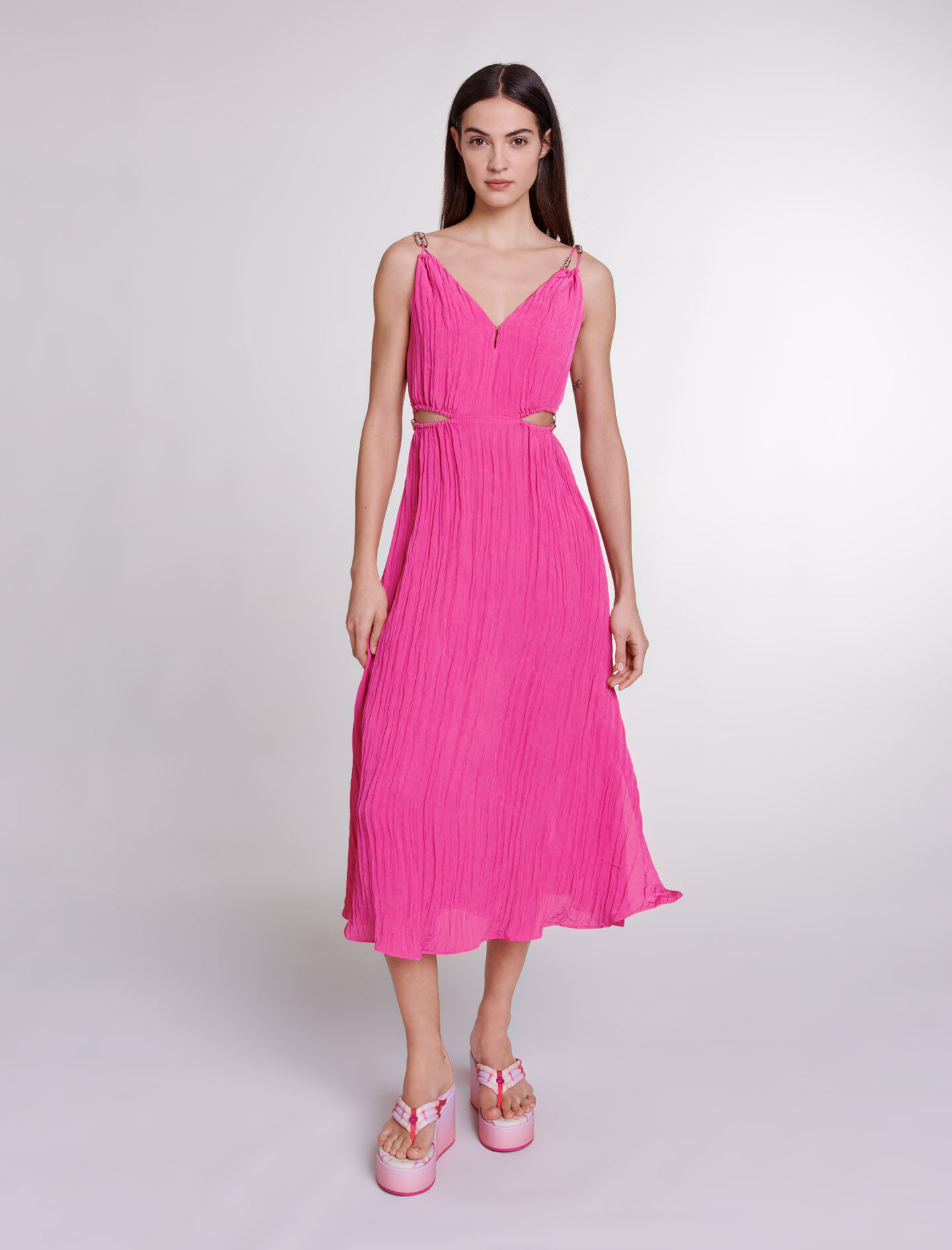 Robe midi ajouree
