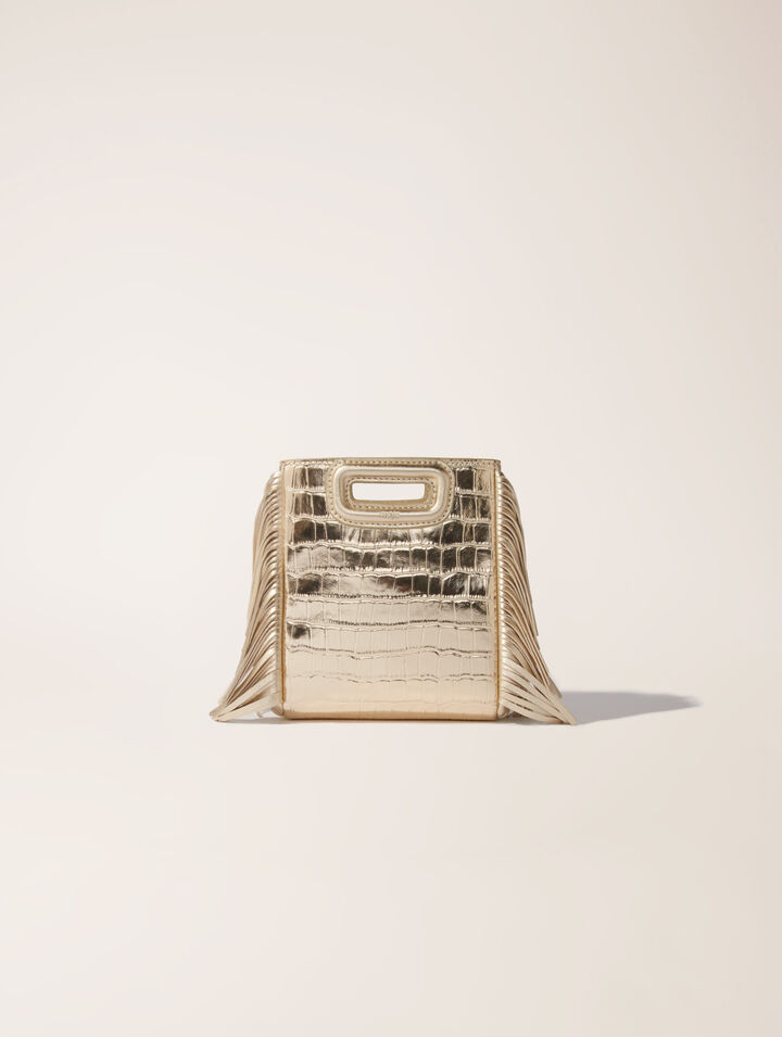 Sac M Mini en cuir effet croco