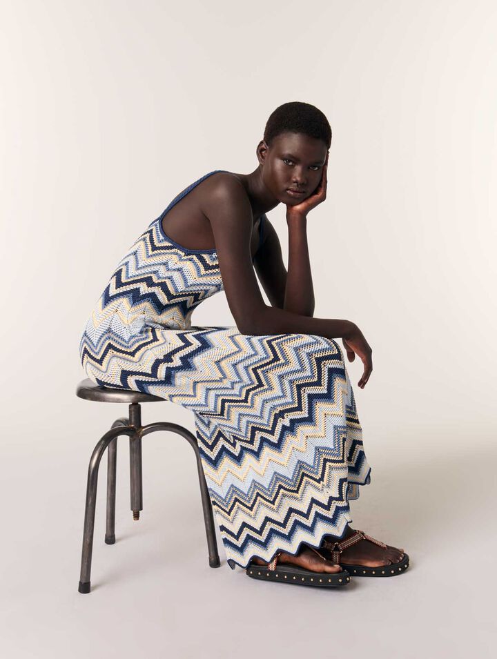 Robe longue en crochet