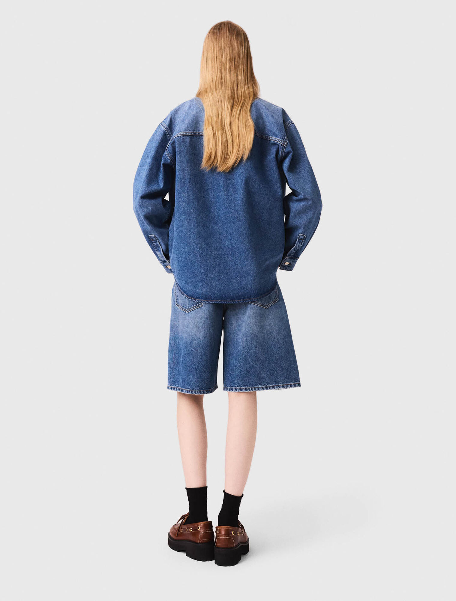 Veste en jean délavé