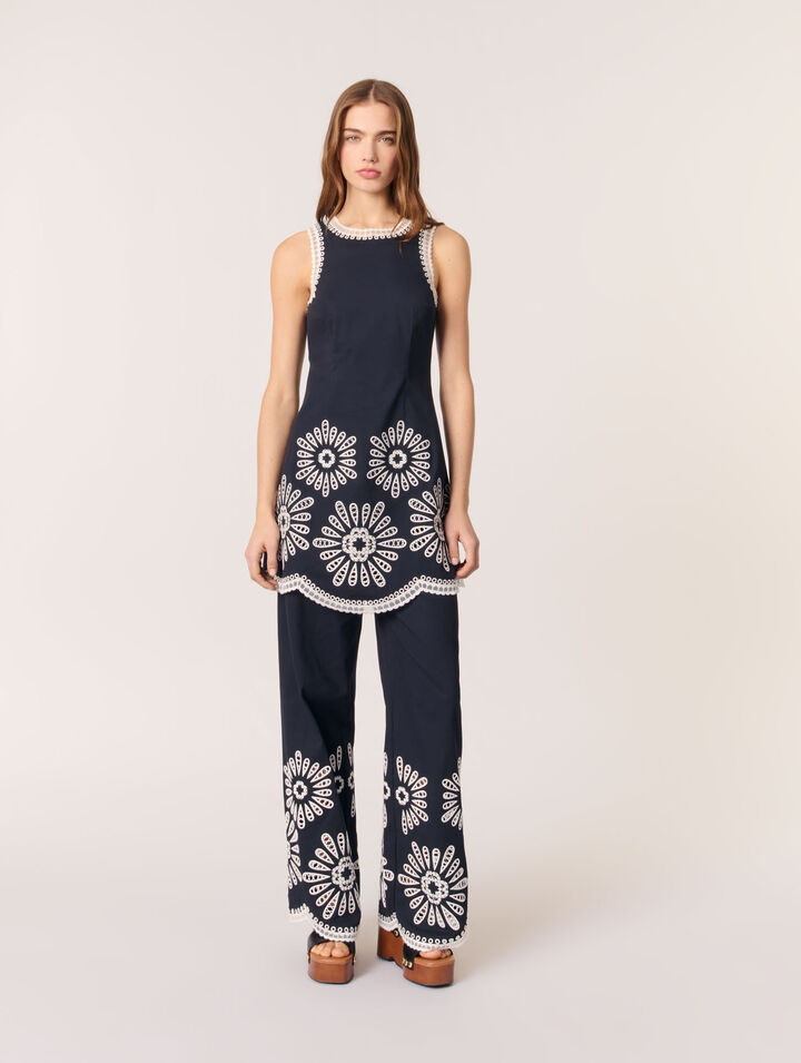 Robe courte avec détails crochet