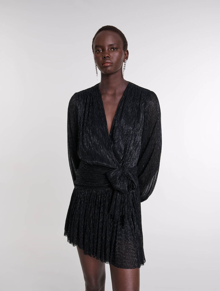 Robe courte lamée