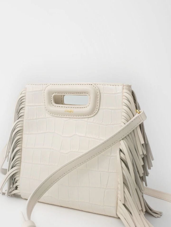 Sac M Mini en cuir effet croco