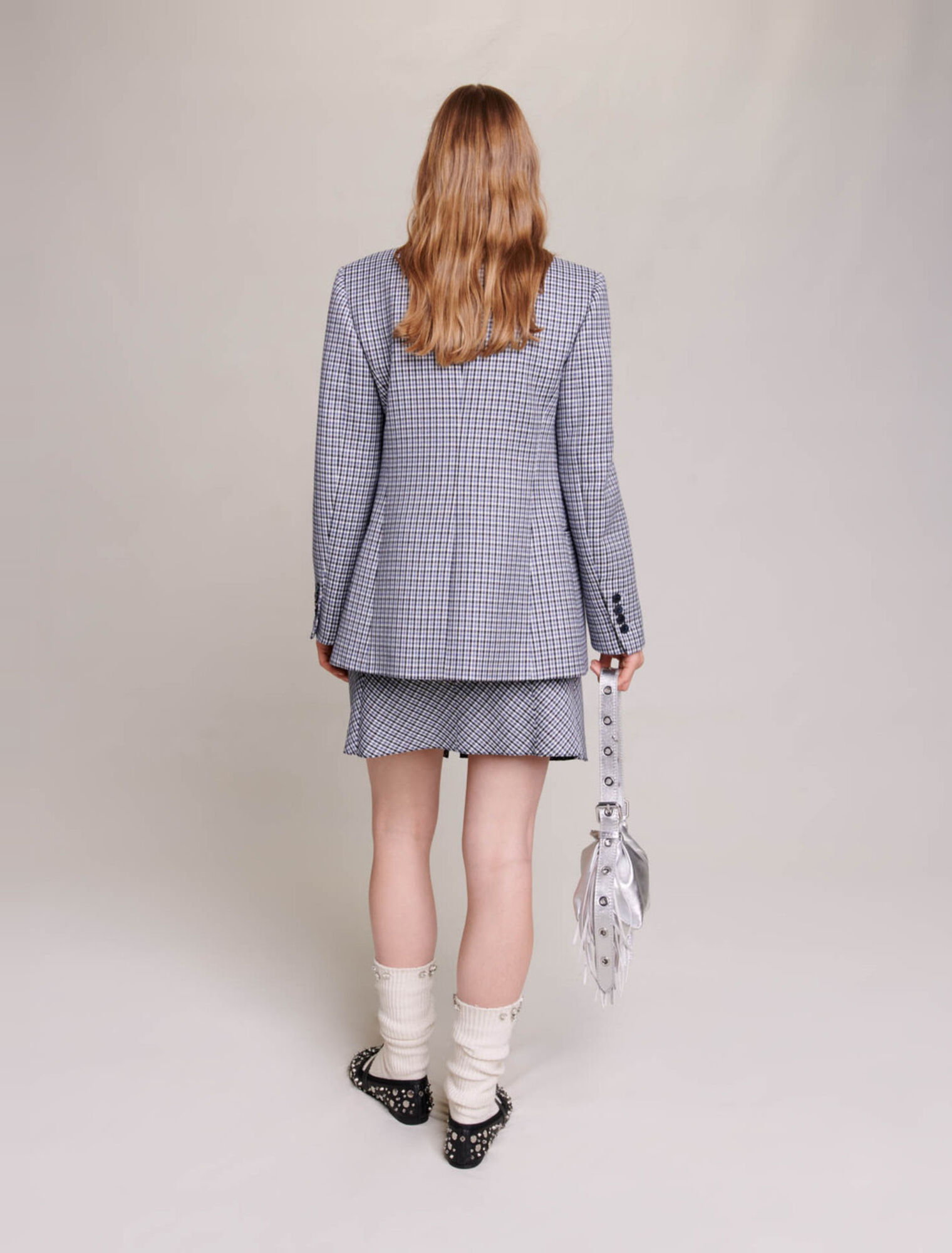 Veste de tailleur à carreaux