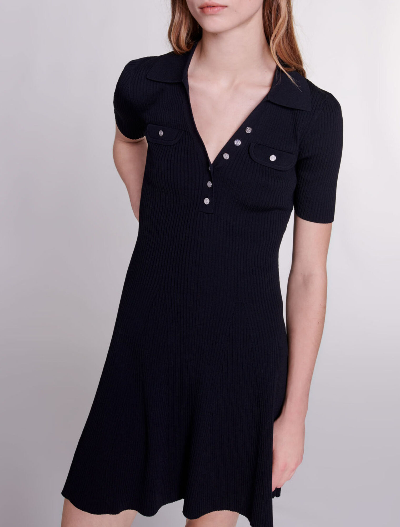 Robe courte en maille