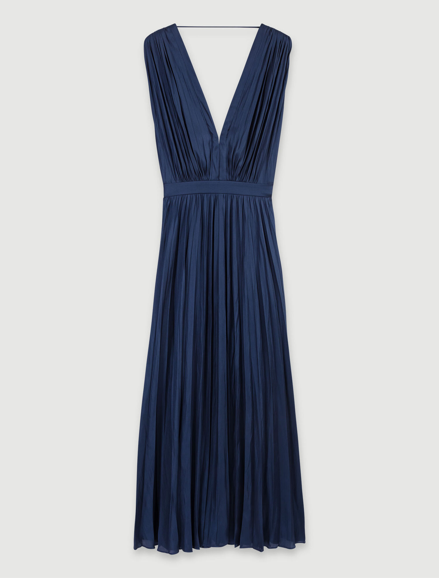 Robe longue plissée