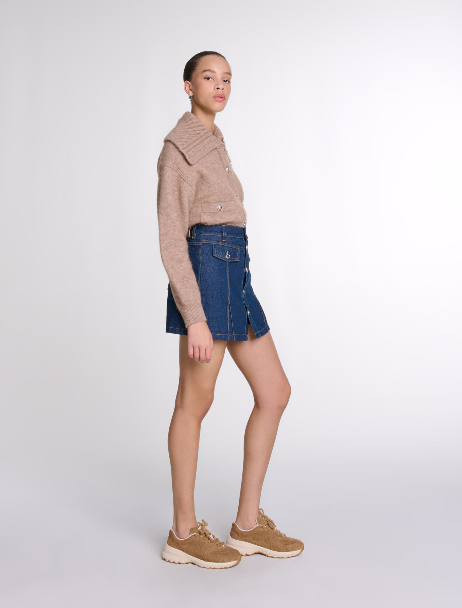 Short trompe l'œil en denim