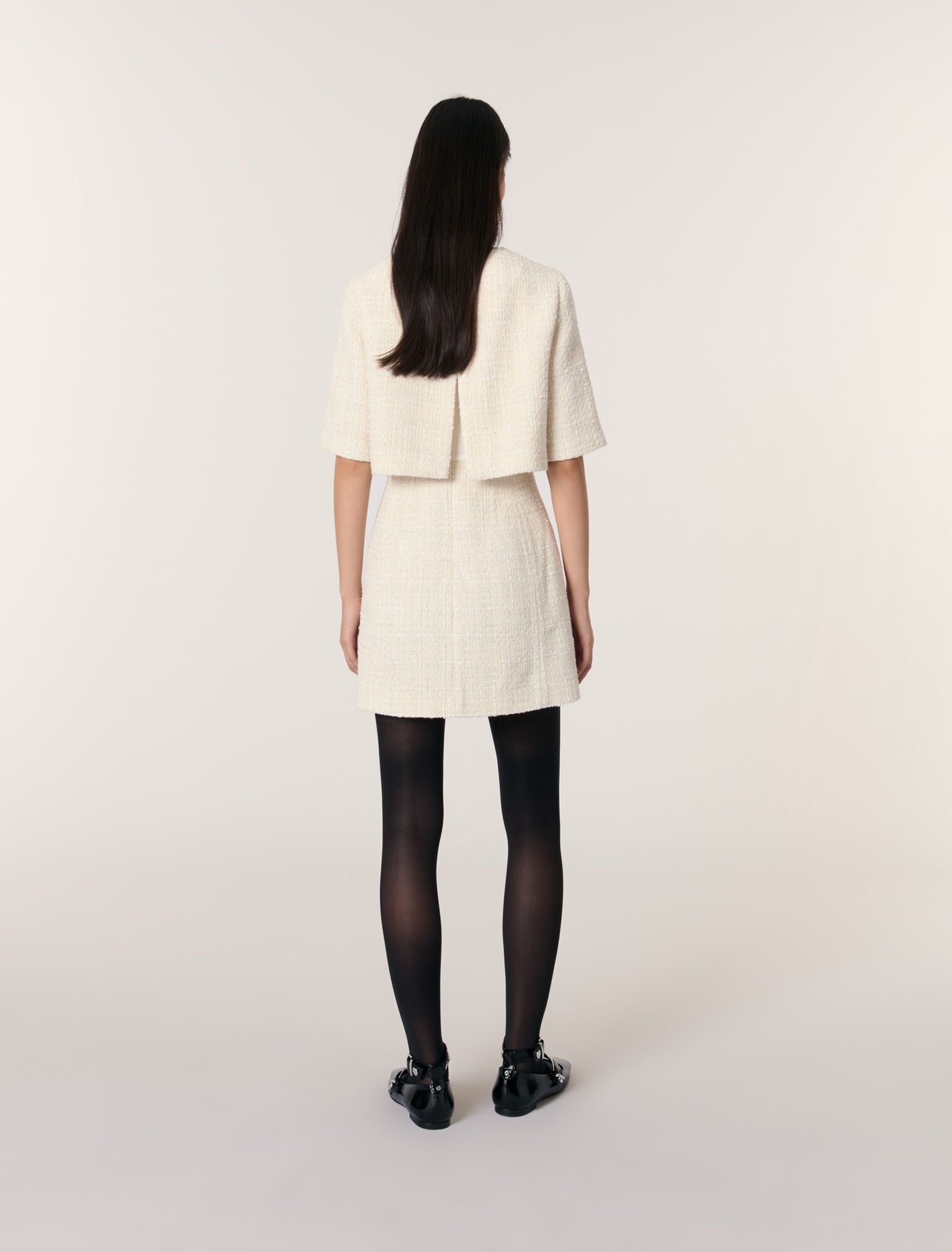 Robe courte 2-en-1 en tweed