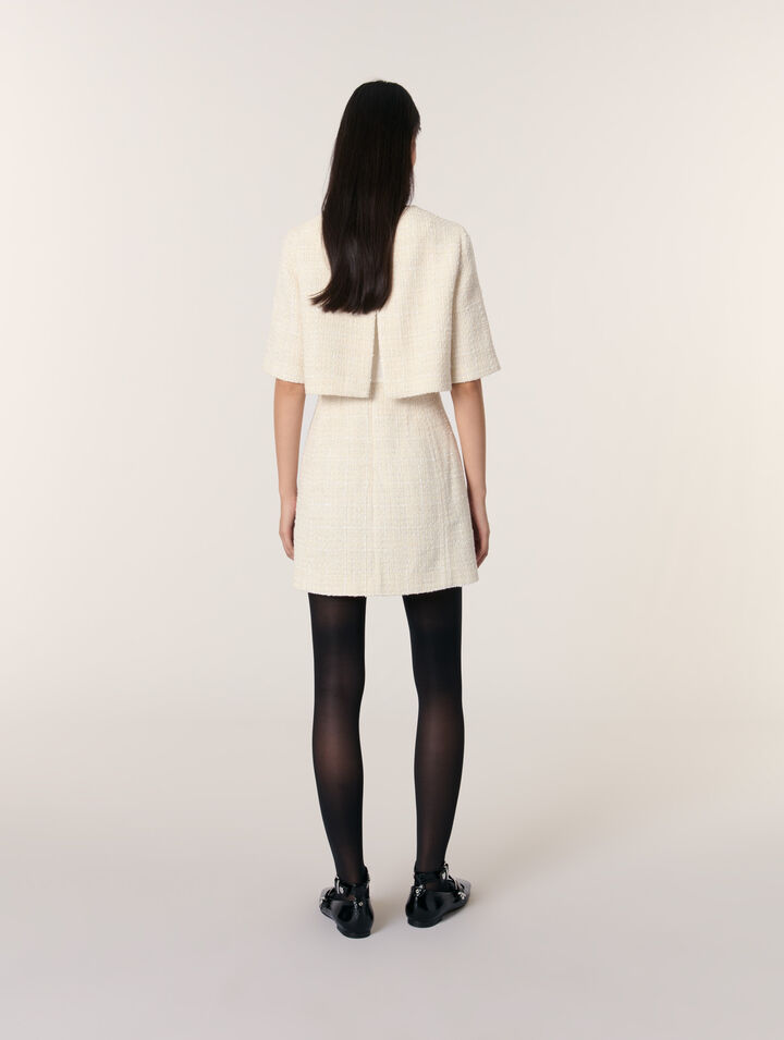 Robe courte 2-en-1 en tweed